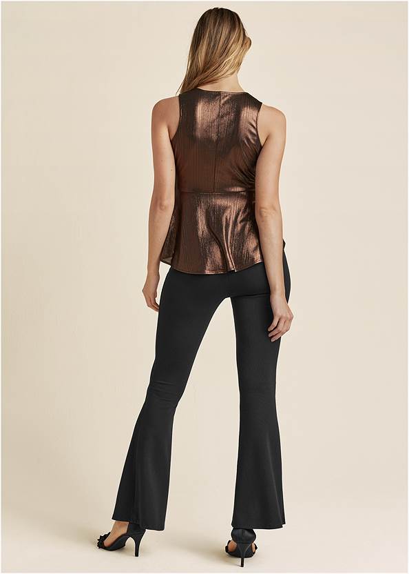 Full back view Sleeveless Wrap Top