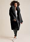 Full front view Oversized Faux Fur Coat