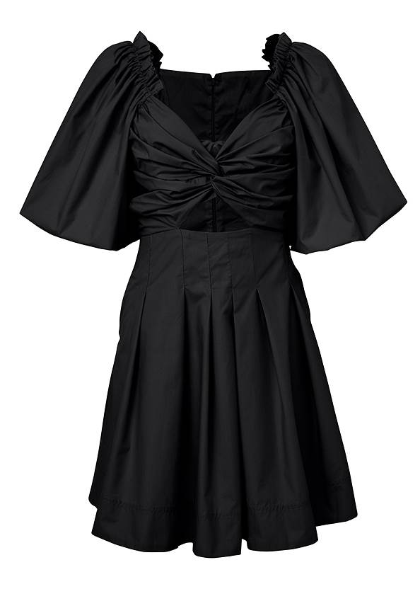 Ghost with background front view Puff Sleeve Taffeta Dress
