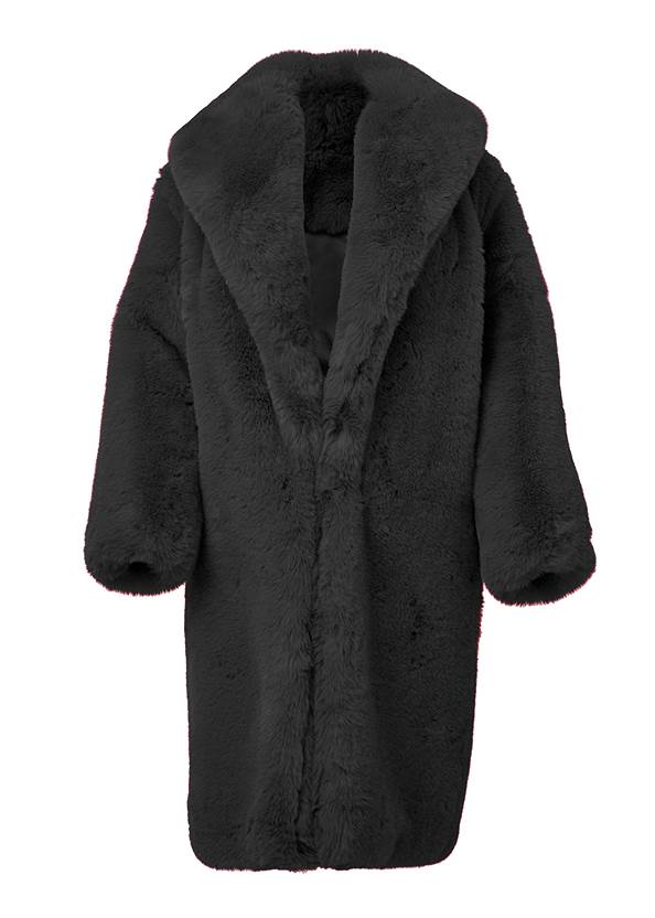 Ghost with background front view Oversized Faux Fur Coat