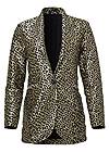 Ghost with background front view Leopard Jacquard Blazer