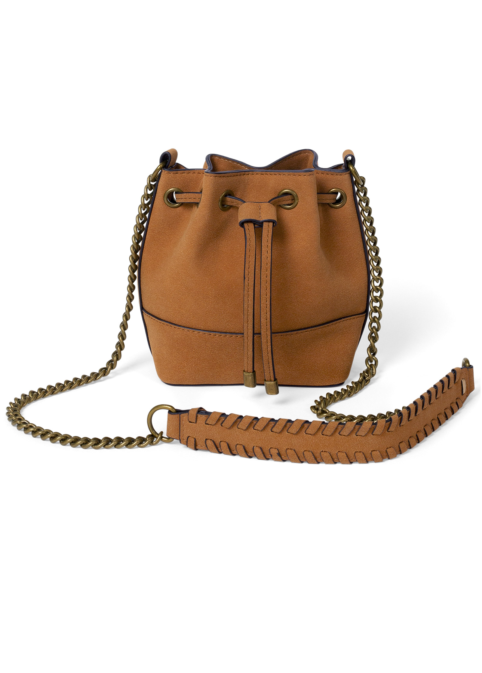 Suede bucket deals purse