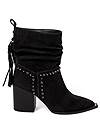 Shoe series side view Faux-Suede Studded Booties