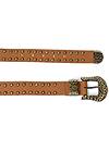 Cropped front view Studded Western Belt