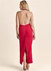 BACK View Open Back Cowl Maxi Dress