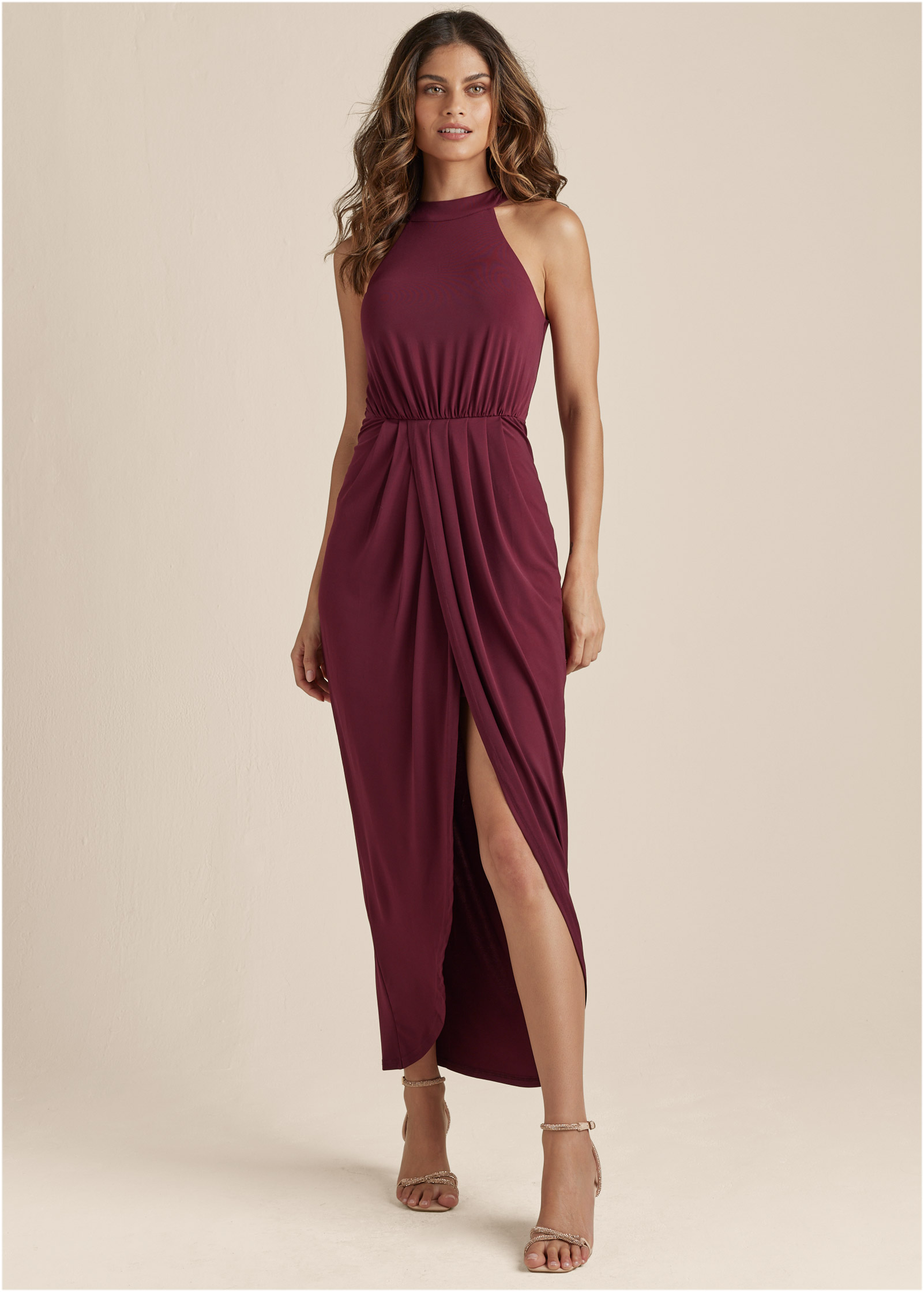 Long clearance drape dress