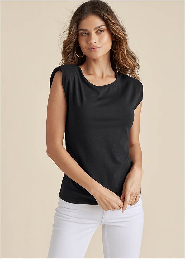 Cropped front view Sleeveless Top