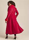 BACK View Faux Wool A-Line Glam Coat