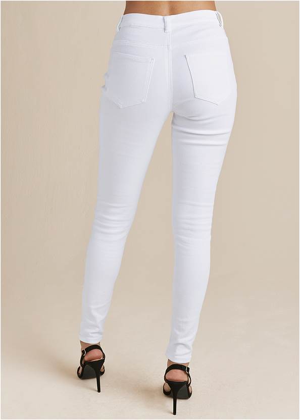 Heidi Skinny Jeans in White - Denim | VENUS