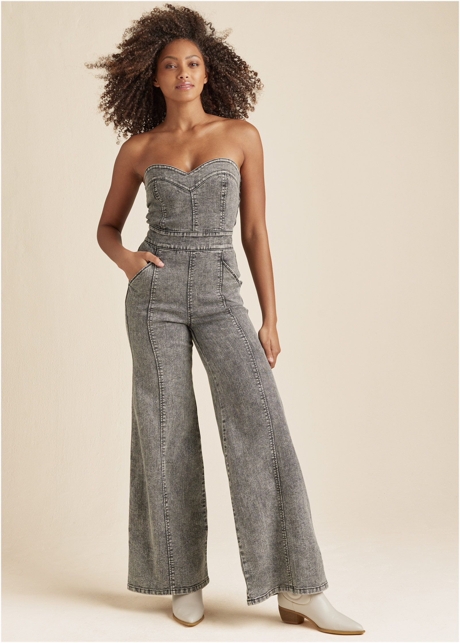 Grey jumpsuits hot sale