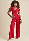 Full front view Ruffle Sleeve Jumpsuit