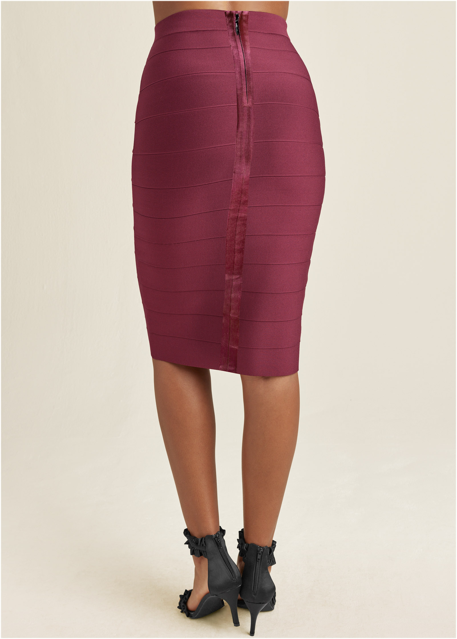 Zipper bandage outlet skirt