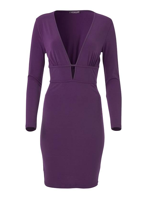 Ghost with background  view Plunge Front Bodycon Dress