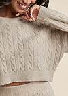 Detail front view Cable Knit Cropped Sweater