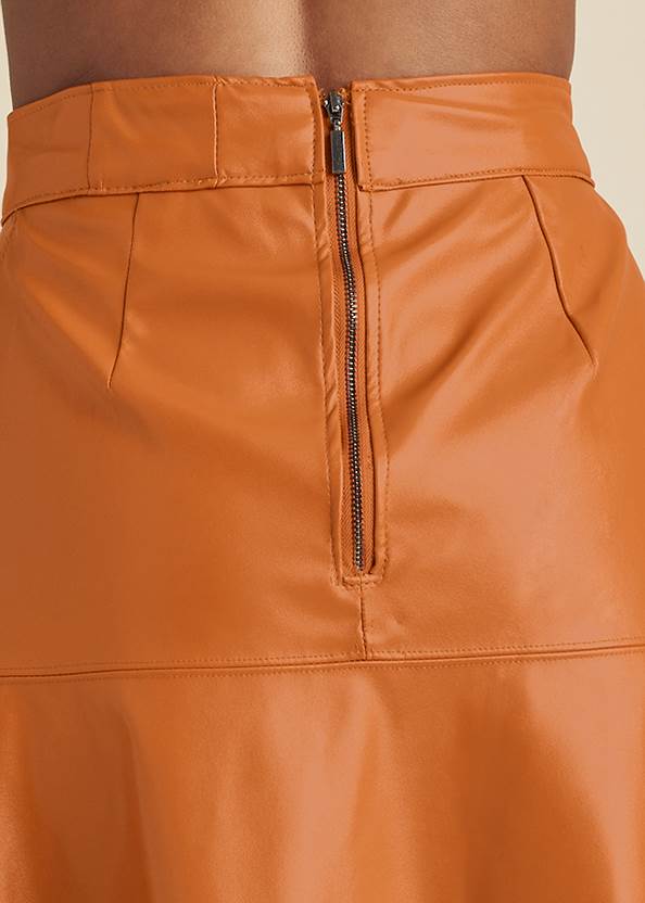 Alternate View Faux Leather Trumpet Skirt
