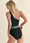 Full back view Belted Diamante One-Piece