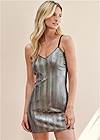 Cropped front view Metallic Iridescent Chemise