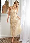 Cropped front view Gold Link Gown
