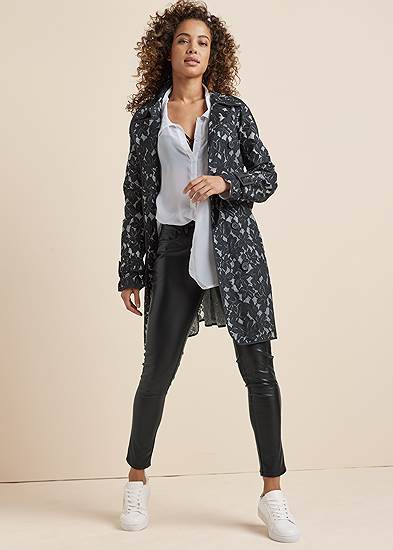 Plus Size Lightweight Trench Coat