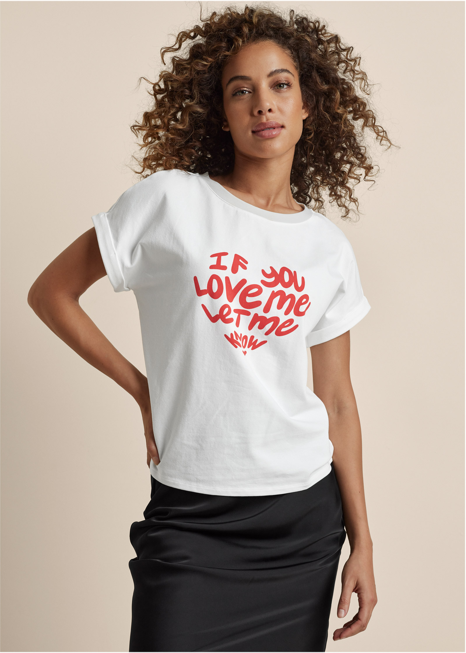 IF YOU LOVE ME GRAPHIC TEE in White | VENUS