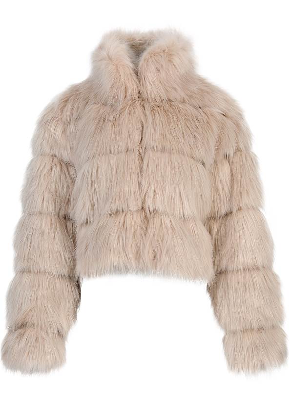 Ghost with background  view Delilah Belle X Venus Faux Fur Jacket