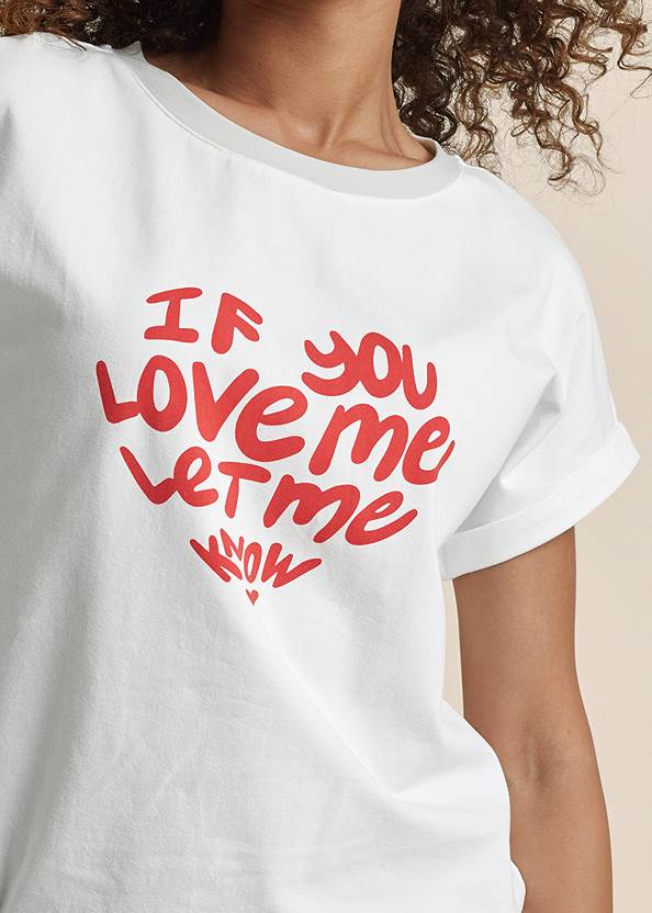Detail front view If You Love Me Graphic Tee