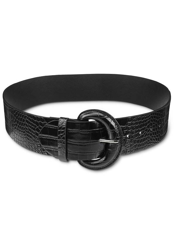 Faux Croc Wide Belt