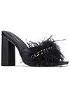 Shoe series 40° view Square Toe Feather Heels