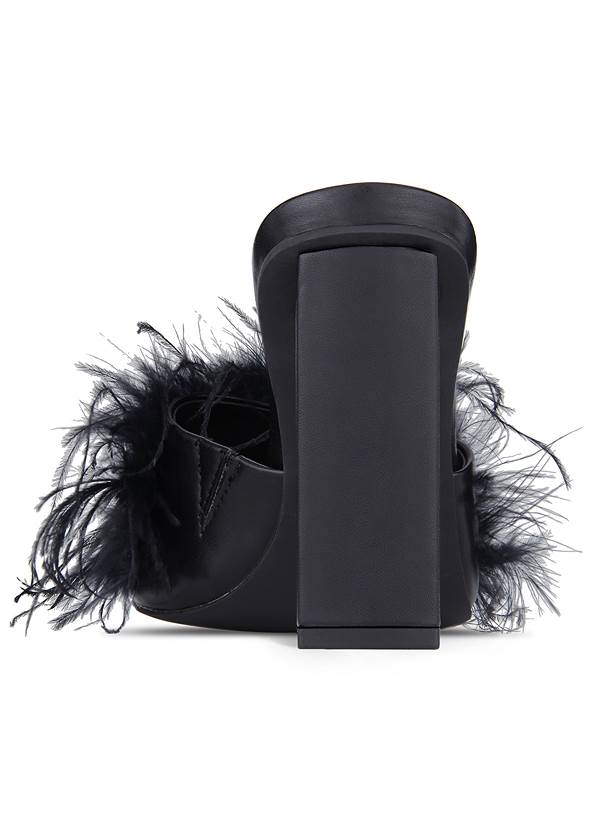 Alternate View Square Toe Feather Heels