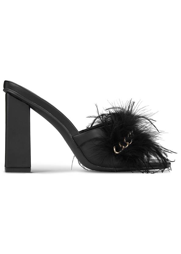 Shoe series side view Square Toe Feather Heels