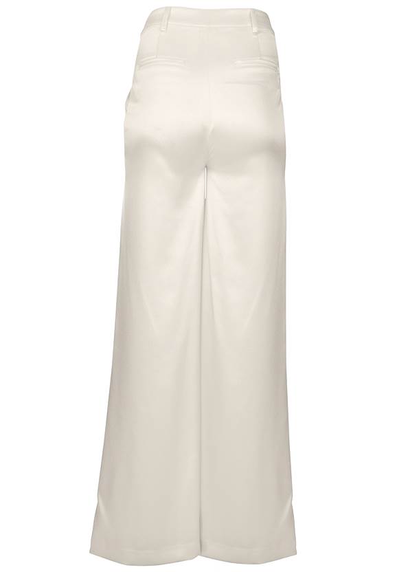 Ghost with background back view Shiny Satin Wide Leg Pants