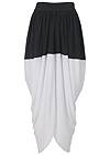 Ghost with background front view Front Slit Midi Skirt