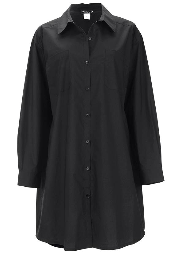 SHIRT DRESS in Black | VENUS