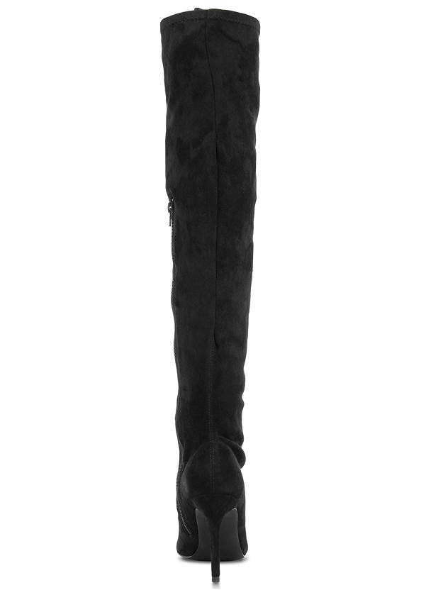 Back View Suede Over The Knee Boot