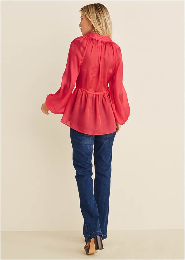 Full back view High-Low Blouse