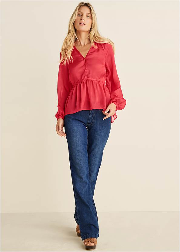Full front view High-Low Blouse