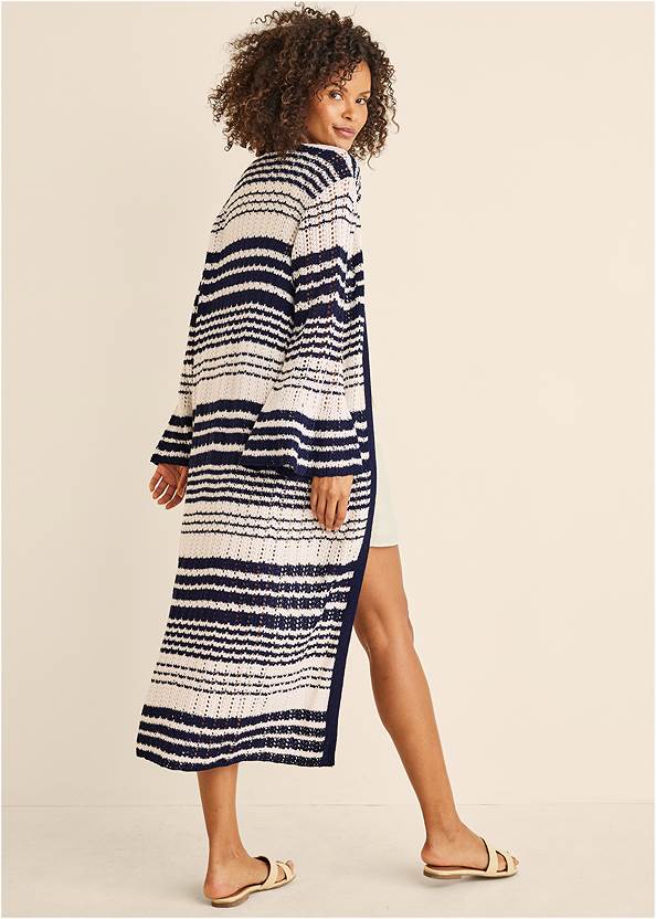 Back View Stripe Duster