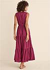 Full back view Wrap Tiered Maxi Dress