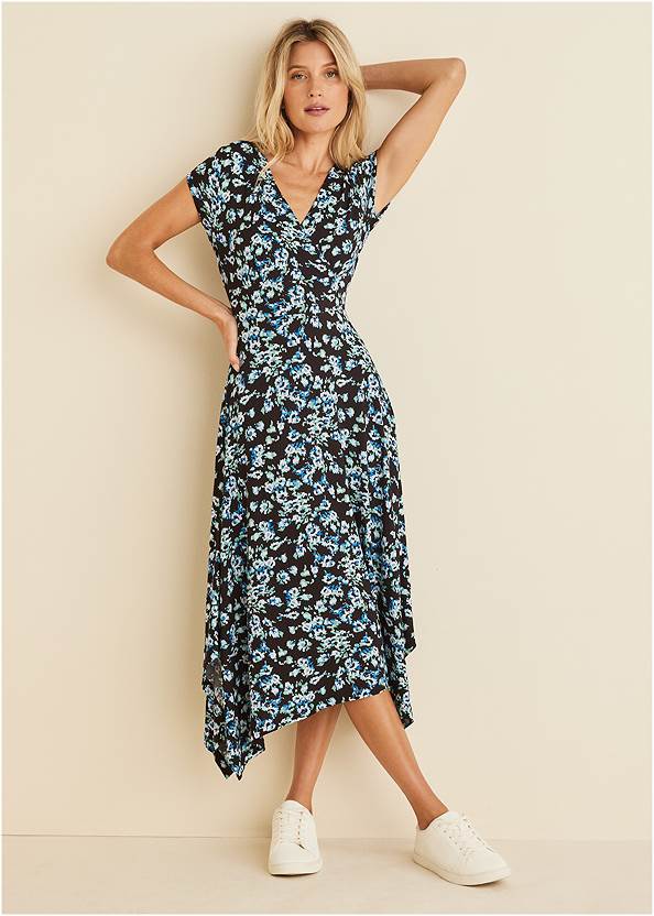 Full front view Floral Printed Dress
