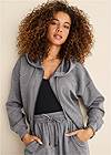 Full front view Double Knit Cropped Jacket