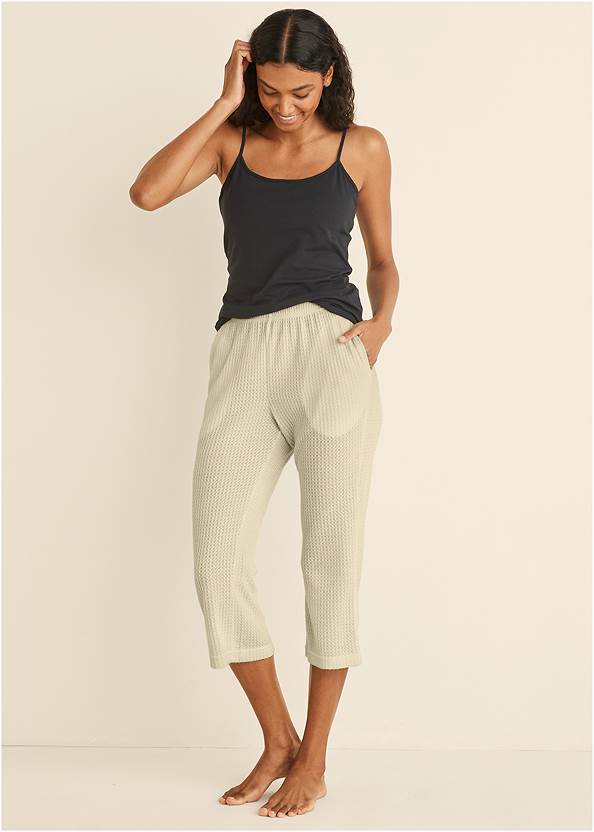 Alternate View Cozy Waffle Crop Pant