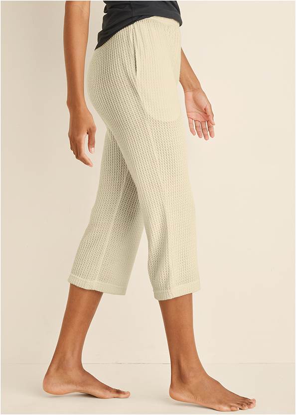 Waist down side view Cozy Waffle Crop Pant