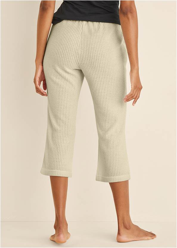 Waist down back view Cozy Waffle Crop Pant