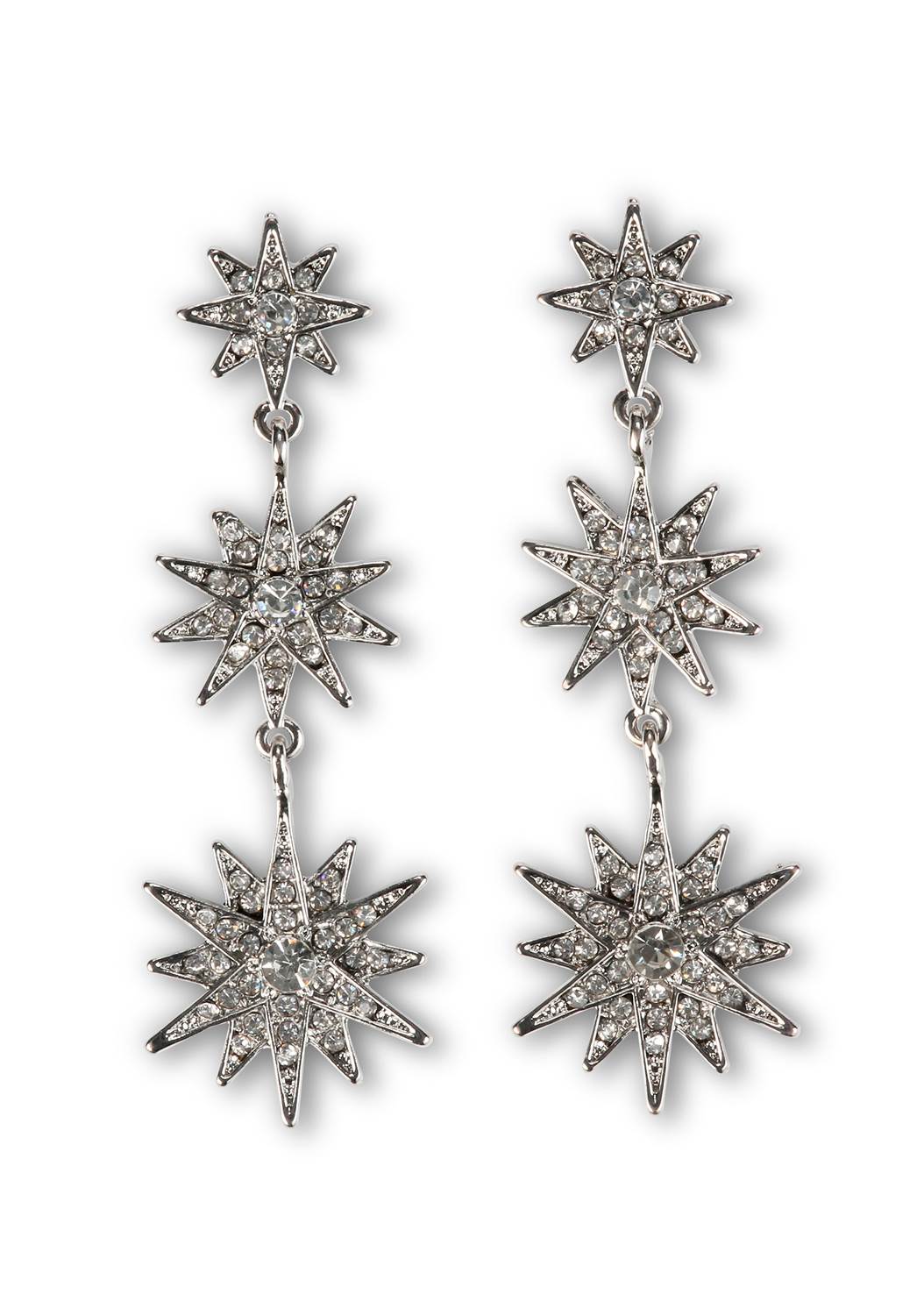 Star Drop Earrings in Silver | VENUS