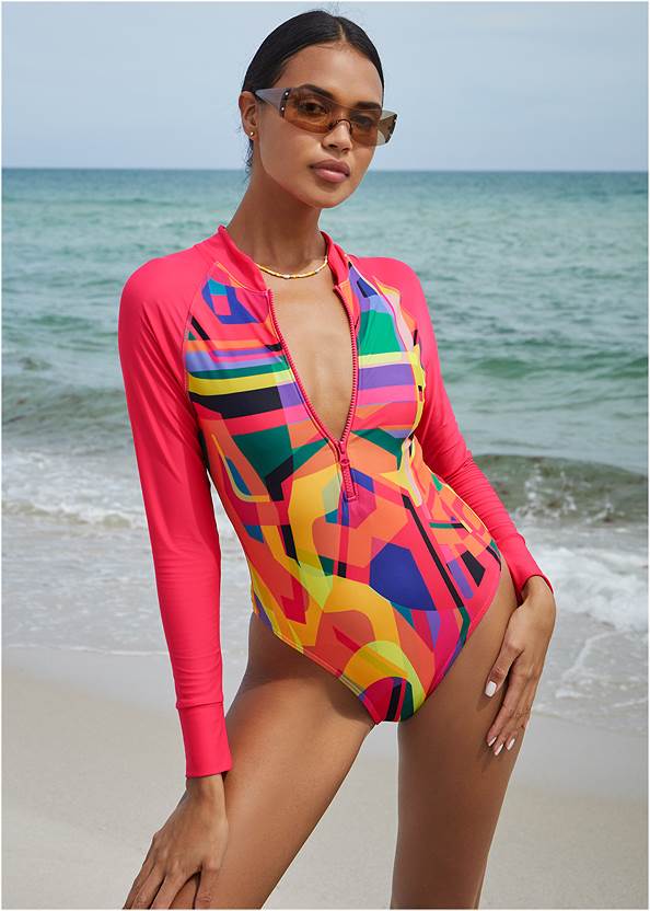 Full front view Long Sleeve One-Piece