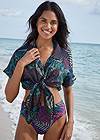 Ghost with background front view Button-Down Beach Shirt