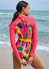 Full back view Long Sleeve One-Piece