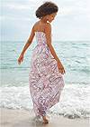 BACK View Bandeau Maxi Cover-Up Dress