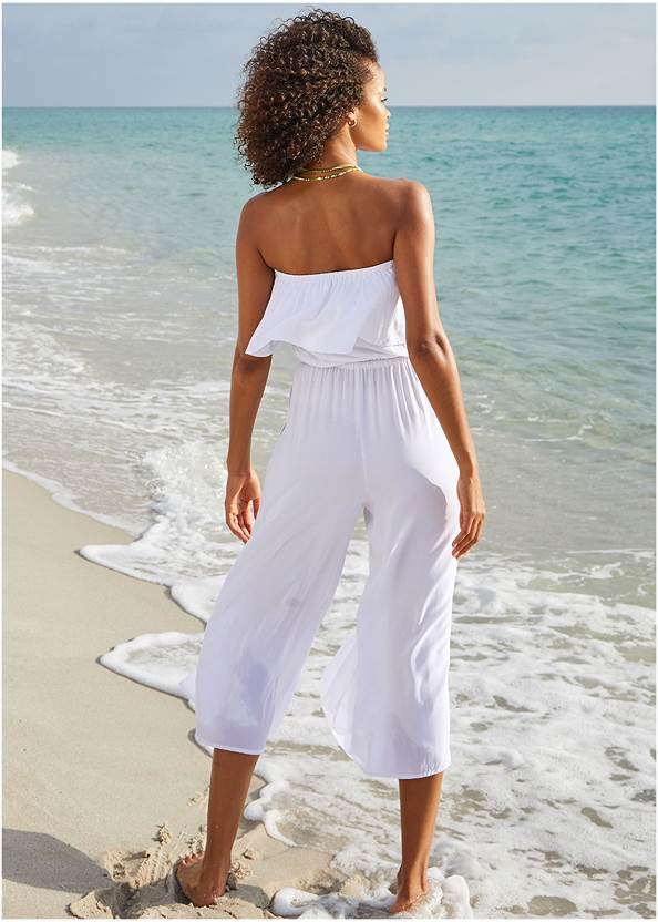 Full back view Strapless Jumpsuit