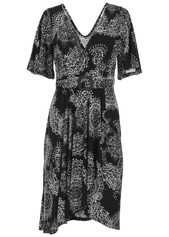Ghost with background front view Paisley Print Midi Dress